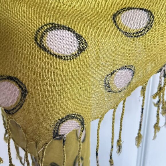 Women Viscose Fringed Scarf 68x26 In Multicolored - Picture 9 of 11